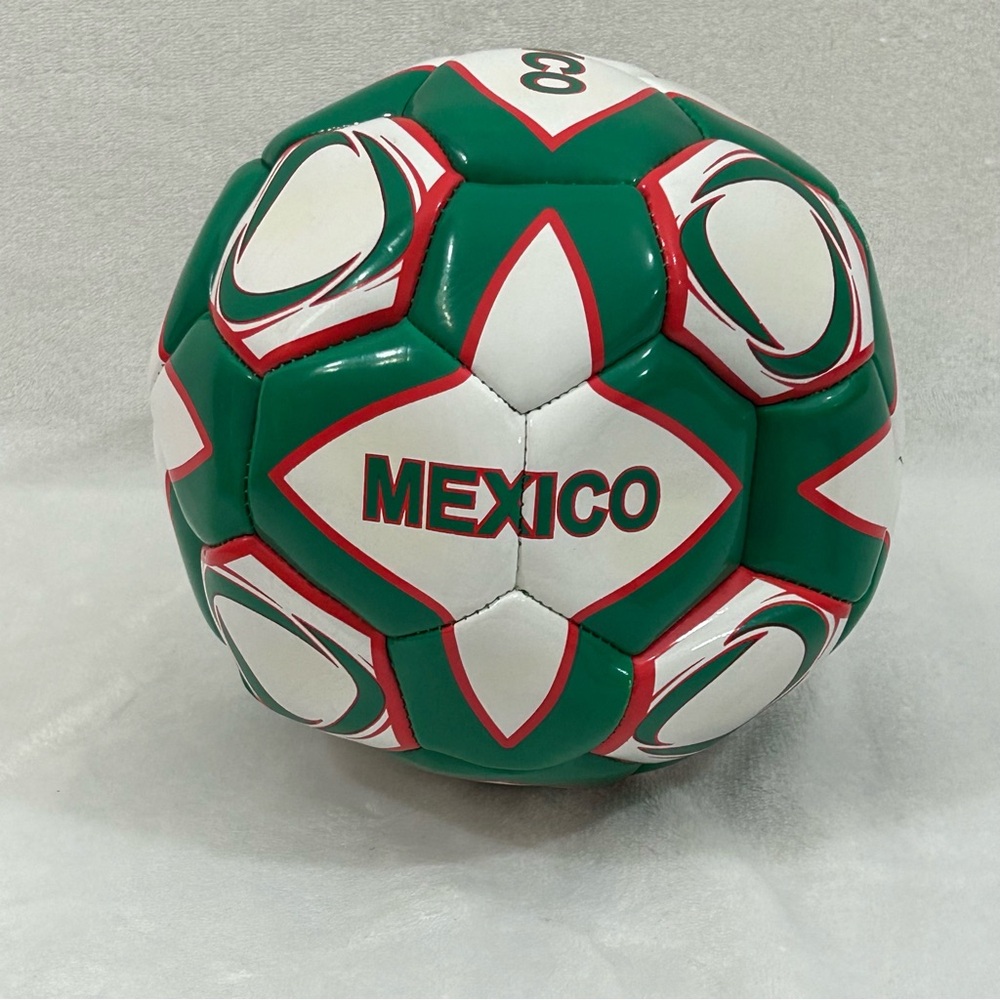 Mexico Futbol Soccer Ball RhinoX Group Size 5 Official Green & White Red Outline